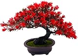 Fycooler Artificial Bonsai Tree Realistic Japanese Juniper Decorative Faux Plant view 1