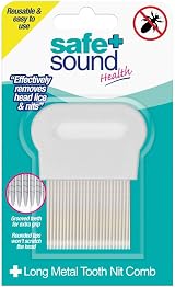 Safe + Sound Metal Long Tooth Comb for Head Lice & Nits Removal view 1