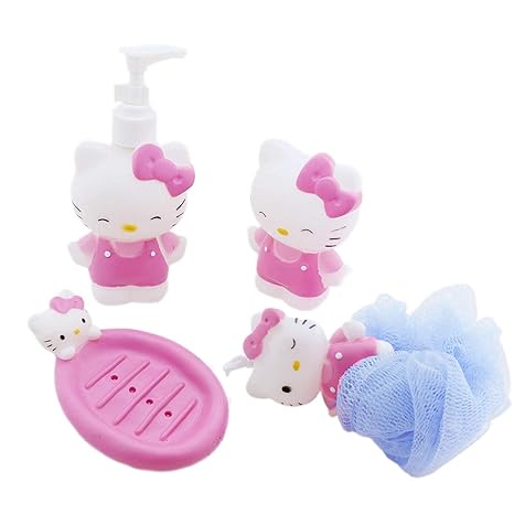 Prime Kids Bathroom Accessories Gift Set For Girls And Boys Cartoon Soap Dish Case Dispenser Bottle Bathing Loofah Toothbrush Holder Stand Multi Color Pack Of 1 Amazon In Home Kitchen