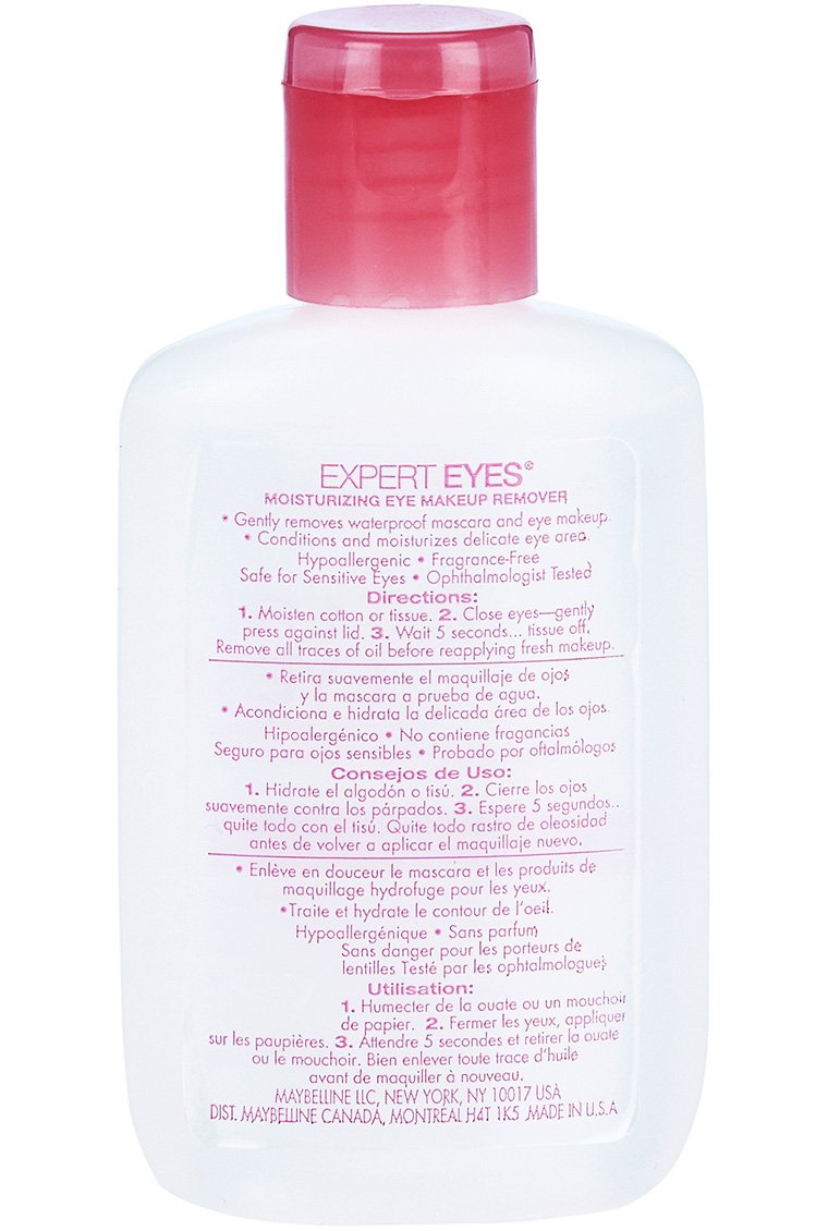 MAYBELLINE New York Expert Eyes Moisturizing Eye Makeup Remover, For Waterproof Eye Makeup, 2.3 fl. oz.