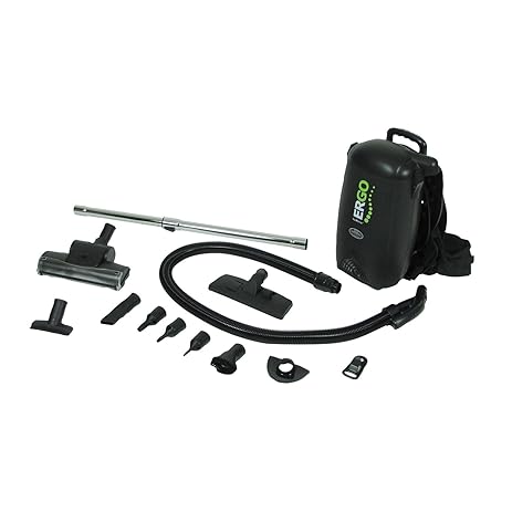 Atrix - VACBP1 HEPA Backpack Vacuum Corded 8 Quart HEPA Bag 4 Level Filtration With Attachments Backpack Vacuum 4 Level Filtration9 Lbs Gray PTM103246 Category Backpa