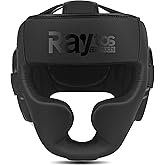 Raytos Boxing Headgear for Men Women – Professional Lightweight Open Face Head Guard, Breathable Protection, Secure Fit for MMA Muay Thai Kickboxing Sparring Training