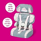 Casdon Grey Car Booster Seat for Dolls up to 35cm 3+ Age view 3