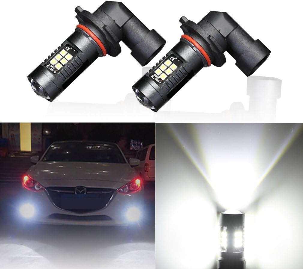 9005 HB3 LED Bulbs,Extremely Super Bright High Power Xenon White 6000K Led Lights Bulbs for Fog Light DRL Lamps Replacement, 2 Years Warranty