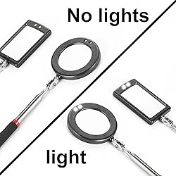 KABUDA 4PCS Telescoping Inspection Mirror LED