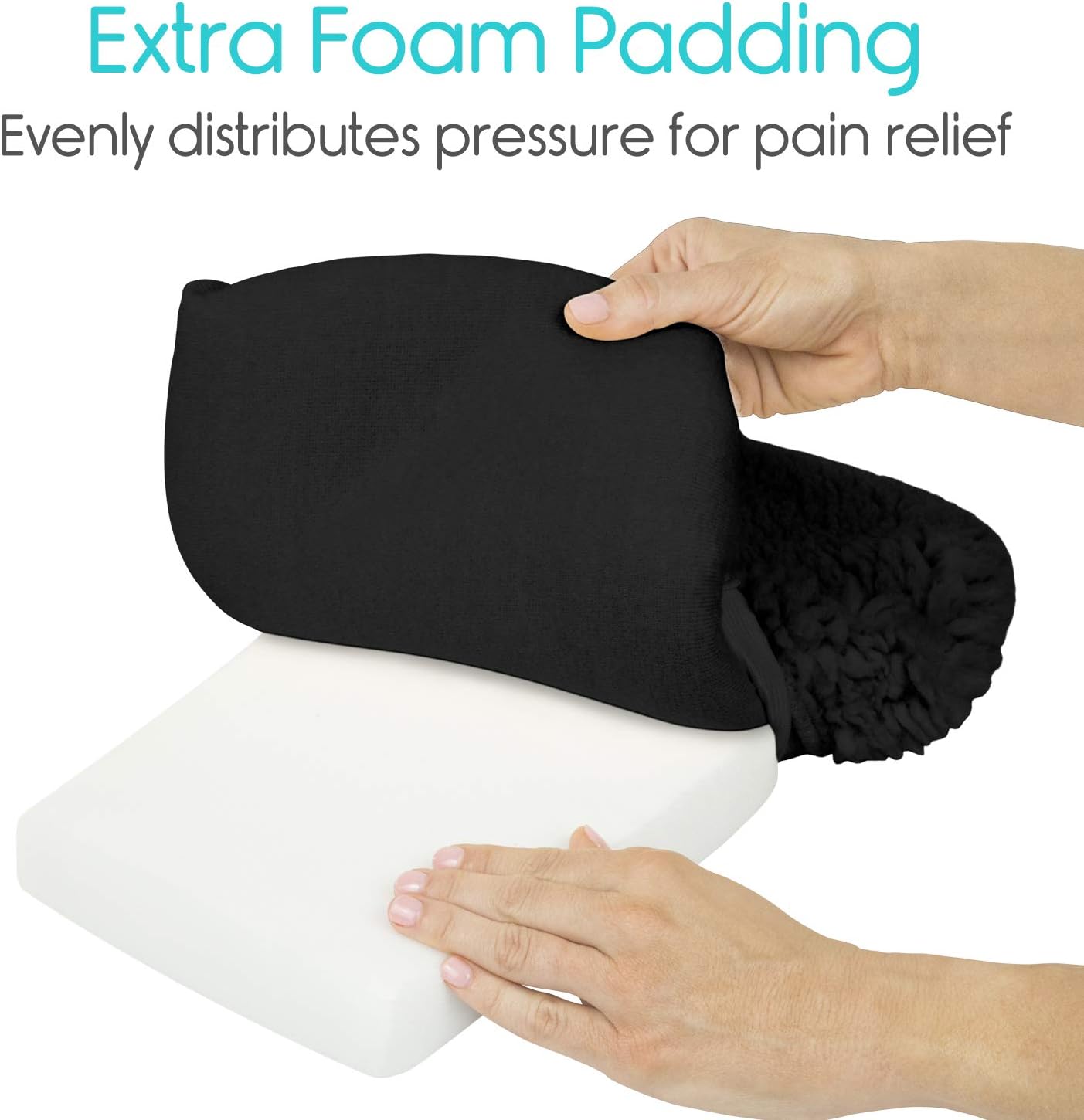 Vive Mobility Knee Walker Pad Cover - Plush Synthetic Faux Sheepskin Scooter Cushion - Accessory for Knee Roller - Leg Cart Improves Comfort During Injury - Padded, Washable Protector Pillow: Health & Personal Care
