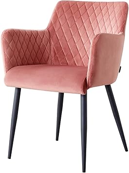 Damiware Rose Stuhl Design Wohnzimmerstuhl Esszimmerstuhle Burostuhl Mit Samt Stoffbezug Samt Rosa Amazon De Kuche Haushalt