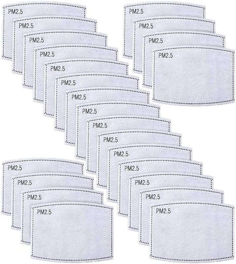 HJZXC 20pcs PM2.5 Activated Carbon Filter Replaceable Anti Haze Filter Paper for Mask