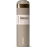 Hydrapeak 20oz Traveler Insulated Coffee Mug and Water Bottle, Flip-Top &amp; Travel Ready Lid, Stainless Steel (Latte)