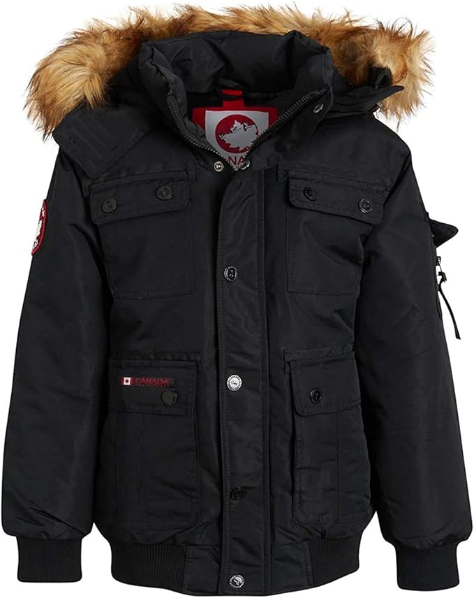 Canada weather gear parka fur hoodie Clearance