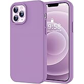 LOVE 3000 Compatible with iPhone 12 Pro Max Case | Thickening Liquid Silicone | Anti-Scratch Microfiber Lining | Full-Body Duty Heavy Protection Case for iPhone 12 Pro Max Women Girls, Lavender Purple