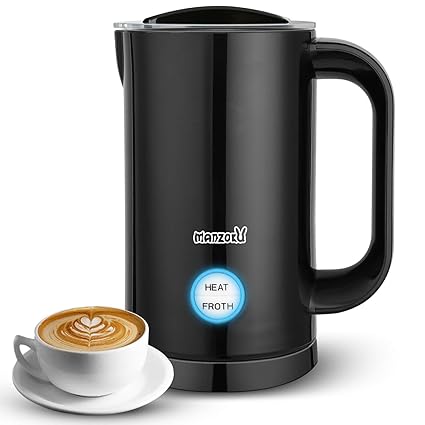 Milchaufschäumer Elektrisch 450W Induktions-Milchaufschäumer 200ml Automatischer Edelstahl Milchschäumer für Warm- und Kaltau