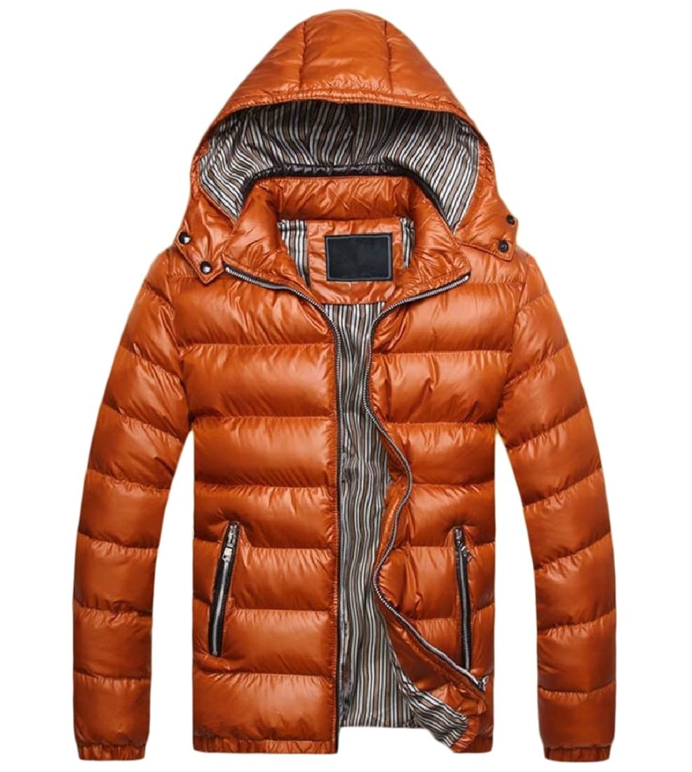 TootlessMen Winter Puffer Hoodie Coat Outwear RelaxedFit Warm Down