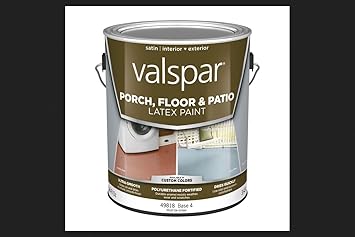 Valspar Satin Clear Base 4 Latex Porch Floor Paint 1 Gal Case