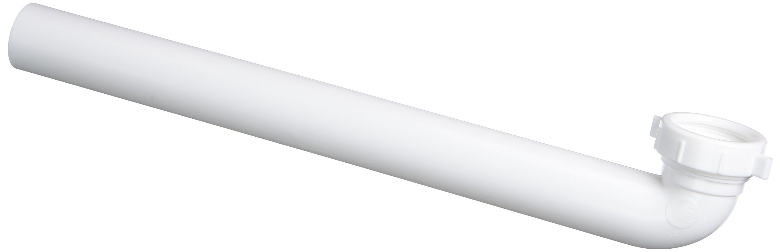 Photo 1 of EZ-FLO 1-1/2 Inch x 15 Inch Waste Arm with Slip Joint Connection for Tubular Drain Applications, White Polypropylene, 35389