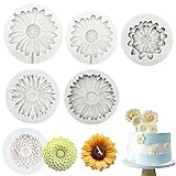 6 PCS 3D Chrysanthemum Flower Silicone Mold, Flower
