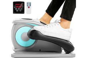 ANCHEER Under Desk Elliptical, Electric Ellipse Leg Exerciser While Sitting for Seniors Adults, Quiet Portable Motorized Seated Foot Pedal Exerciser with Remote Control for Home Office Use