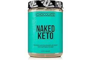 NAKED NUTRITION Naked Chocolate Keto - Premium Chocolate Keto Fat Bomb Powder - Nothing Artificial - Gluten-Free Keto Bomb Chocolate Mct Oil Powder with No Gmos - 1.3 Lb