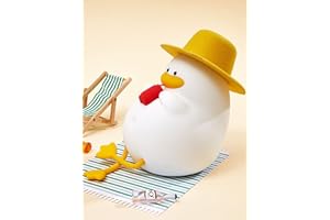 ANMONES Night Light for Kids - Happy Duck Premium Silicone Lamps, Cute and Dimmable Nightlight for Soothing Bedtime Ambience, 𝑴𝒖𝒍𝒕𝒊𝒑𝒍𝒆 𝑵𝒊𝒈𝒉𝒕𝒍𝒊𝒈𝒉𝒕𝒔