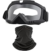 immoono Dirt Bike Goggles with Face Mask, Motorcycle ATV Motocross Ski Goggles Racing Helmet Goggles