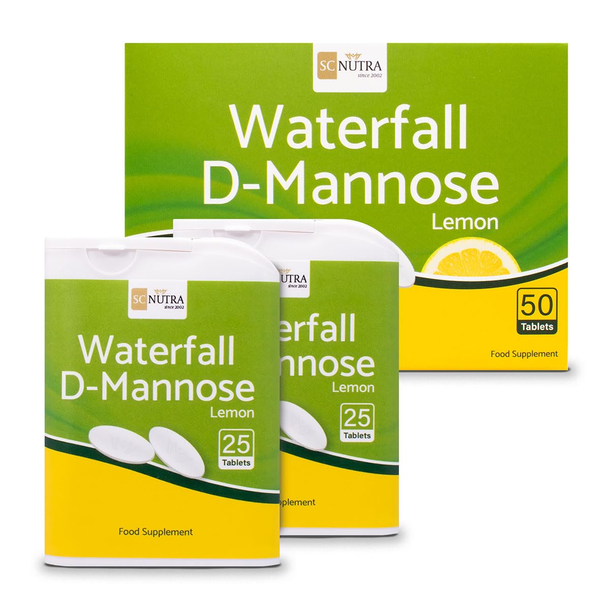 Waterfall D-Mannose Melt in The Mouth Lemon Tablets (D-Mannose Gummies Alternative) | Sugar Free | 50 x Melts
