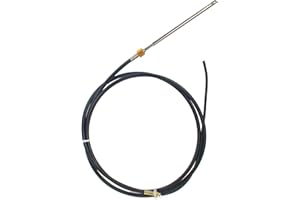 Mojiate 12/13/14/15/16/17ft Boat Steering Cable | Rotary Outboard Cable | Stainless Steel Anti-Corrosion | Compatible with Single Station Boats & NFB Helm Kits
