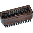 Fendrihan Genuine Boar Bristle Nail Brush with Ash Wood Handle, Made in Germany (Dark Bristles)