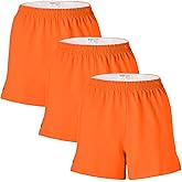 Soffe Womens Fashion Juniors' Authentic Cheer Shorts - Zinn Orange - X-Large - 3 Pack