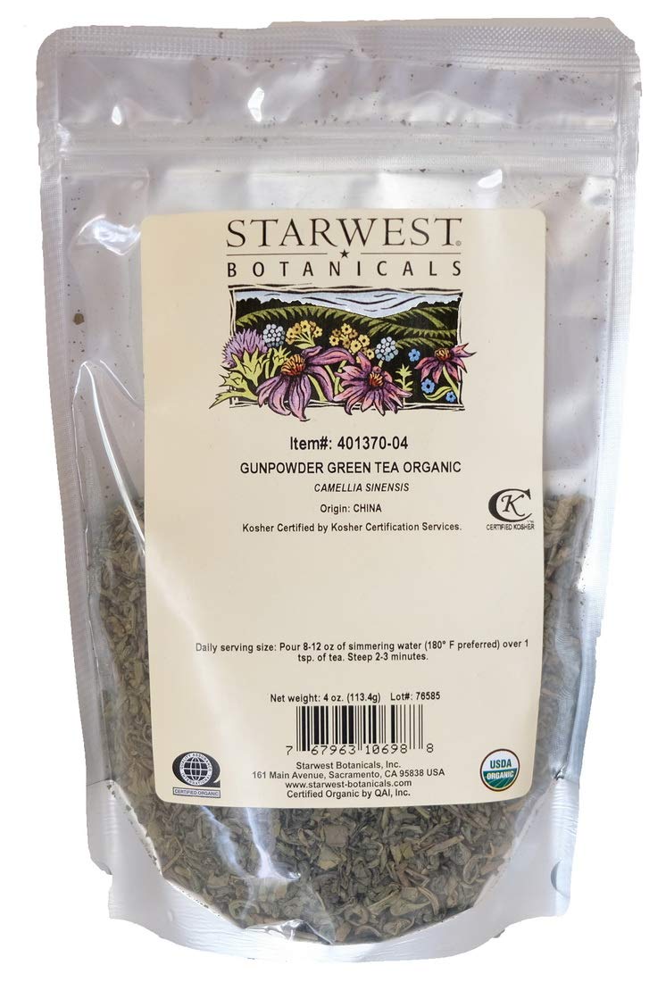 Gunpowder Green Tea Organic 4 Oz,(Starwest Botanicals