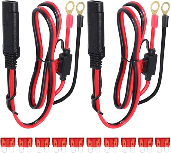 GTIWUNG 2x Auto Zigarettenanzünder Steckdose Wasserdicht - 12V/24V Mit 60cm Kabel Für Motorrad, Wohnmobil & LKW