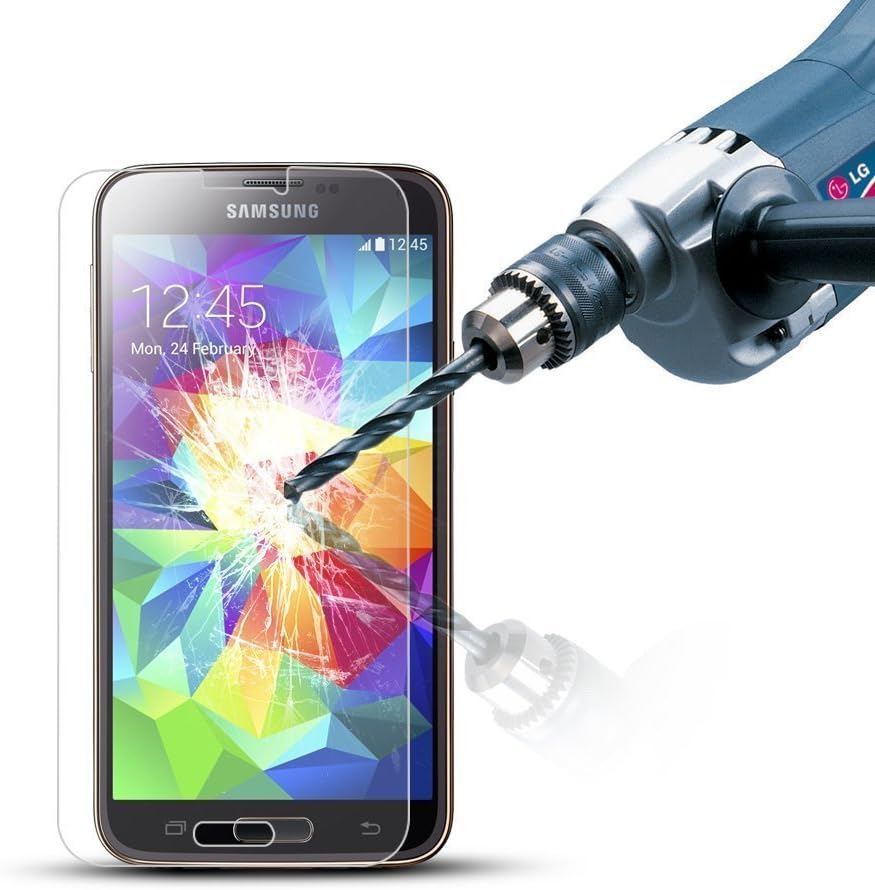 Galaxy S5 Screen Protector,TANTEK [Bubble-Free][HD-Clear][Anti-Scratch][Anti-Glare][Anti-Fingerprint] Premium Tempered Glass Screen Protector for Samsung Galaxy S5,-[3Pack]