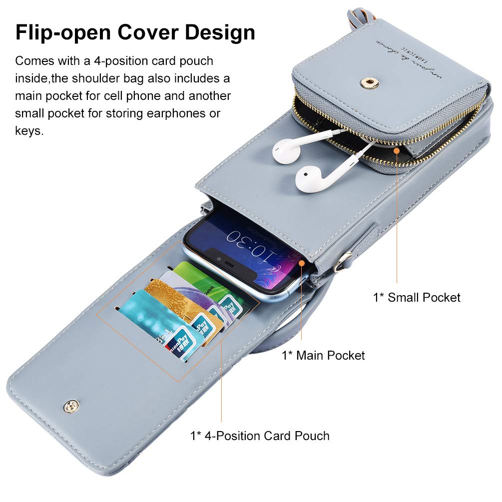 VBIGER - Bolso cruzados para mujer Azul azul