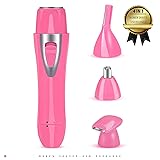 Nose Hair Trimmer Rechargeable for Women, 4 in 1 Kit Facial Body Hair Trimmer Cl