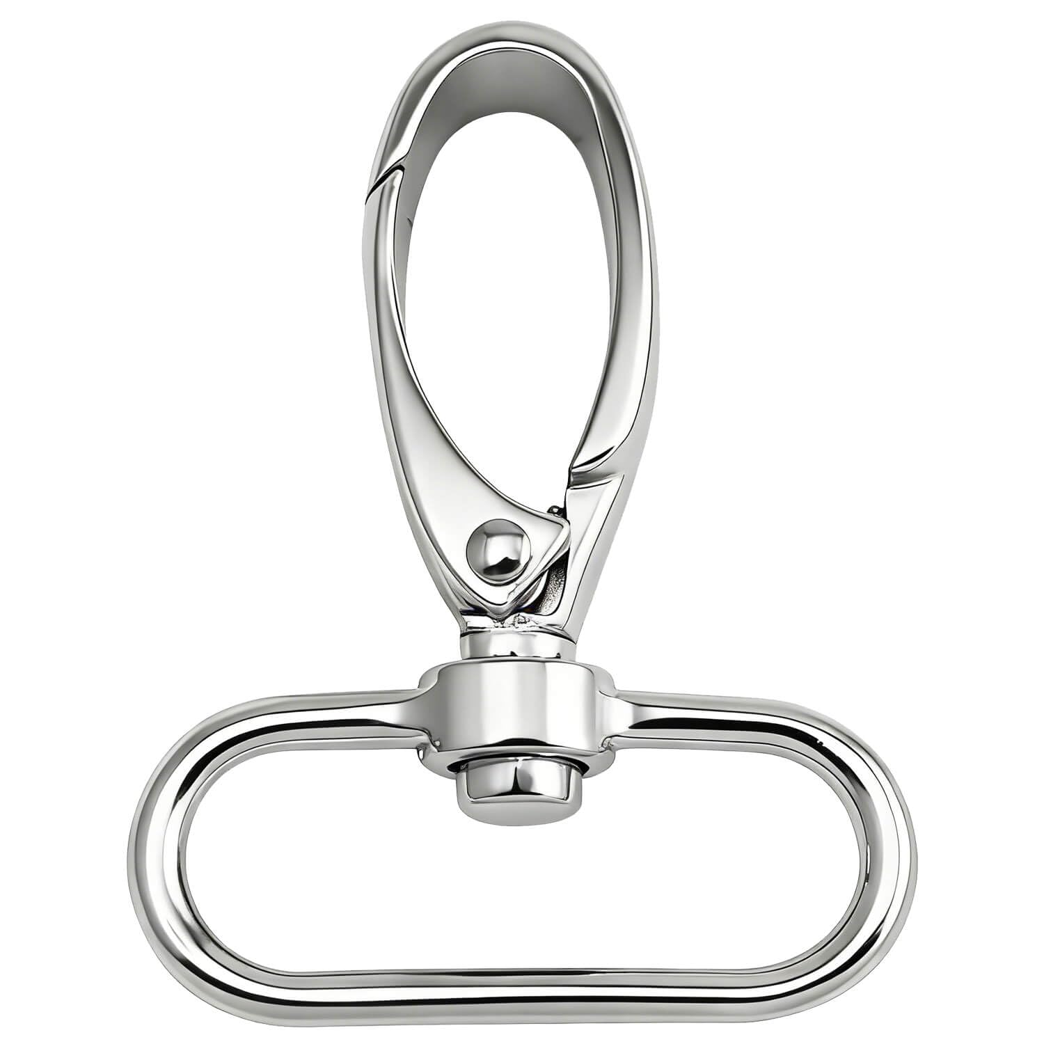 Wuuycoky Silvery 2" Inner Diameter D Ring Large Olive Buckle Lobster Clasps Swivel Snap Hooks Pack of 4