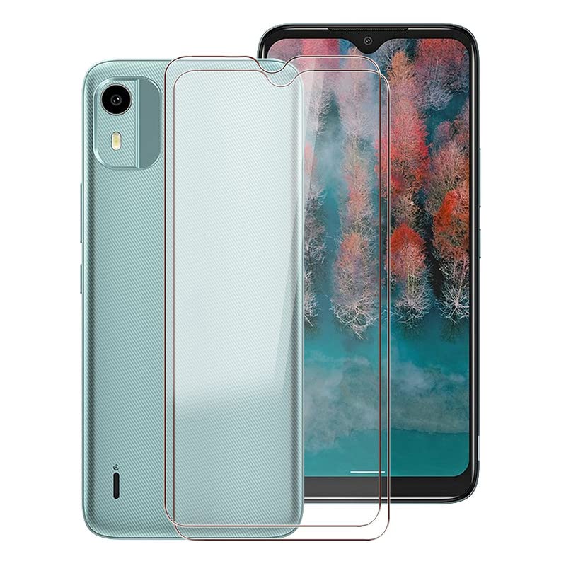 KJYF For Nokia C12 Screen Protector Tempered Galss, [2 Pack] High Clear [9H Hardness] [Bubble Free] [Easy Install] Matte Protective Film for Nokia C12 6.3 Inch.