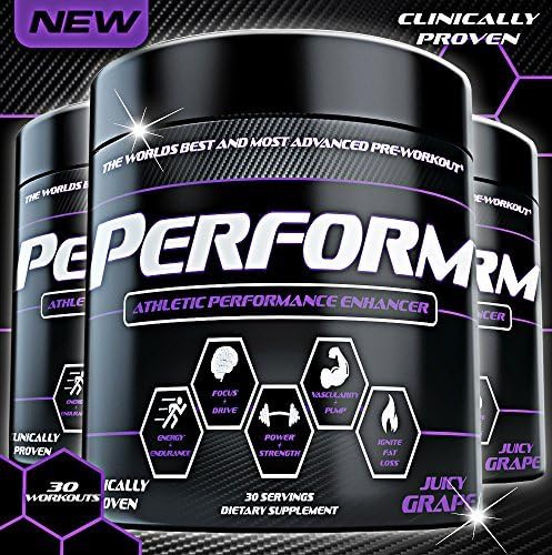 Perform™ Best Pre Workout Performance Enhancer! The Best Pre-Workout Supplement for Energy, Strength, Pump, Endurance, Focus, Power, Drive and Performance
