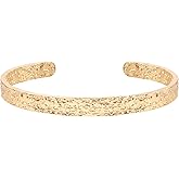 AOZEL Gold Bangle Cuff Bracelets for Women Trendy Chunky Adjustable Twist Love Textured Bracelet Jewelry Gifts