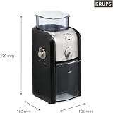 KRUPS Expert Burr Automatic Coffee Grinder GVX231 Black Silver view 6