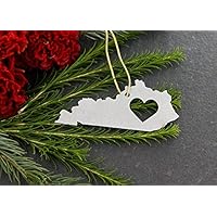 Iron Maid Art Love Kentucky KY Christmas Ornament State Rustic Aluminum for Her Him Home Fall Decor Wedding Favor Thanksgiving