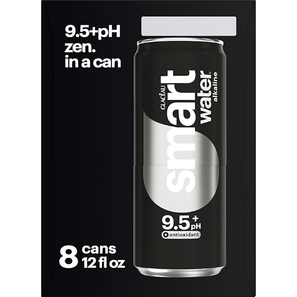 SMARTWATER ALKALINE + ANTIOXIDANT ALUMINUM CAN 12OZ 8PK