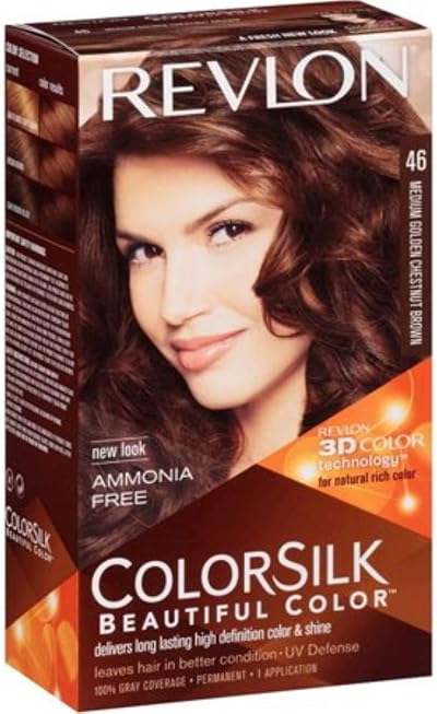 Revlon Colorsilk Permanent Hair Color Medium Golden Chestnut Brown 46/4GM