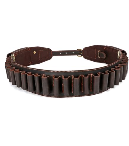 Bandoulière En Cuir Pour Munitions 12GA Et 16GA - Style Cowboy - Neuf
