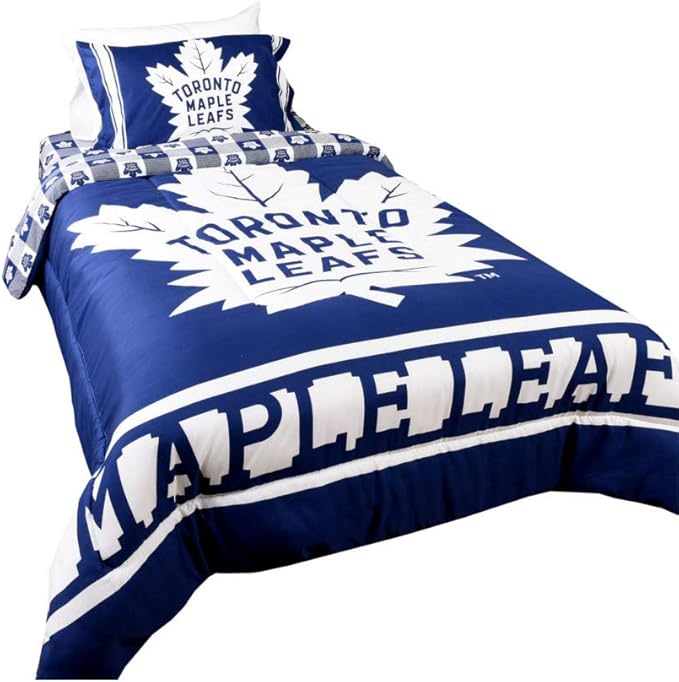 NHL Team Toronto Maple Leafs 4 Piece Twin Kids Bedding Set Amazon.ca