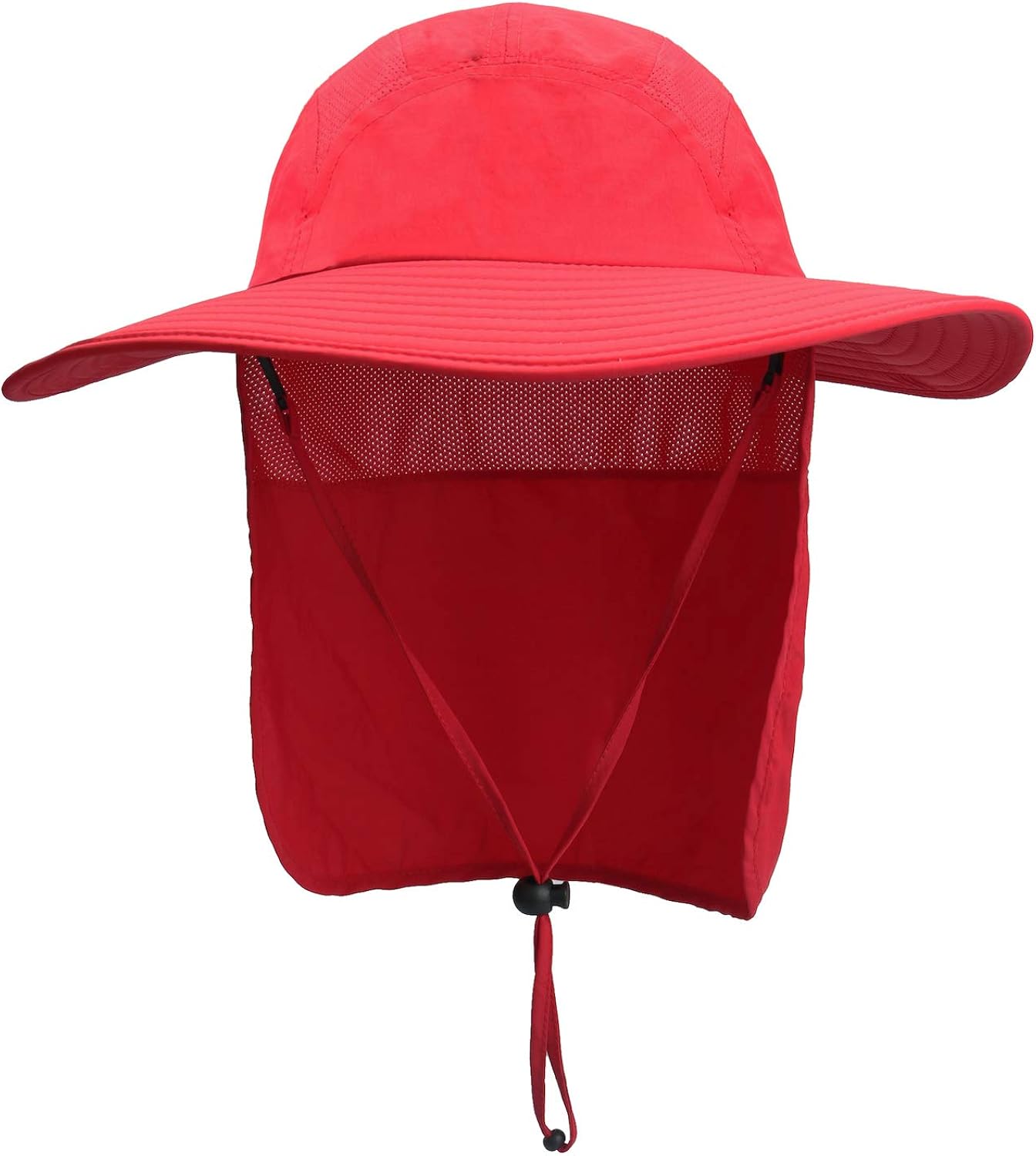 Home Prefer Adult UPF 50+ Sun Protection Cap Wide Brim Fishing Hat with Neck Flap Dark Gray : Clothing