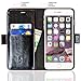 Apple iPhone 7 Genuine Leather Wallet Case Black