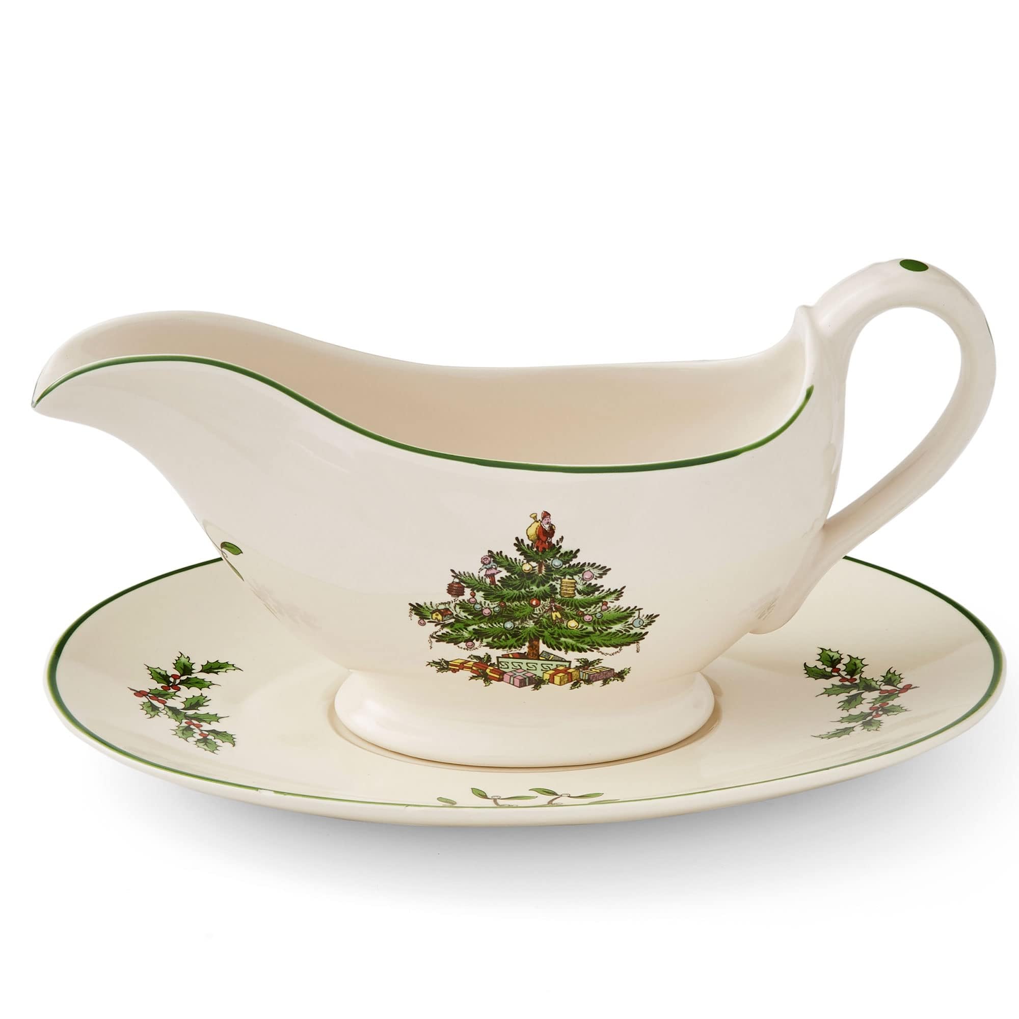Spode Sauce Boat and Stand Boxed Set, Ceramic, Multi-Colour