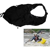 attwood 11776-5 Kayak Nylon Spray Skirt with Mesh Storage Bag, Black