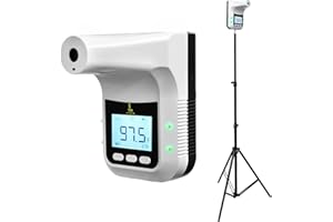 LETUSTO Wall-Mounted Infrared Temperature Reader, Non-Contact Instant LED Display with Alarm (with Stand)