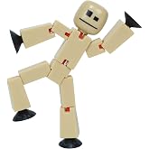 Zing StikBot Single Pack - Includes 1 StikBot - Collectible Action Figures and Accessories, Stop Motion Animation, Ages 4 and Up (Sand)