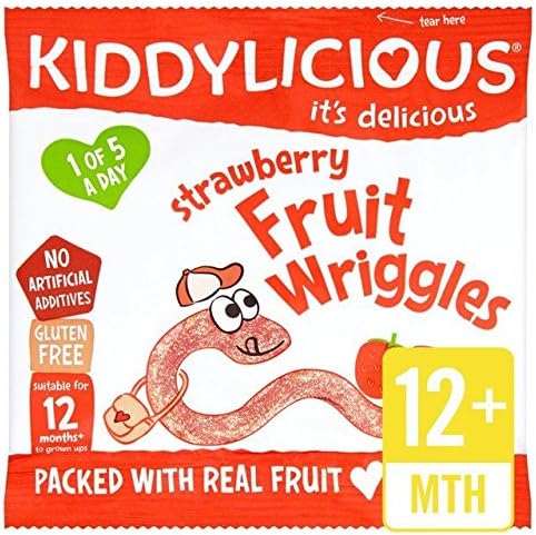 Kiddylicious Strawberry Fruit Wriggles - 12g (0.03lbs)